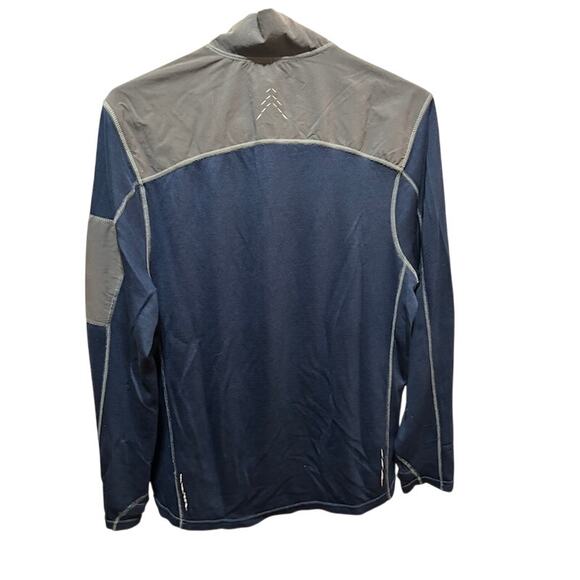 L. L. Bean Merino Wool Performance 1/4 zip Mid-weight Base Layer Blue Men's Med - Picture 5 of 7